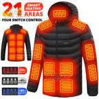 21 Areas USB Heated Jacket – Winter Smart Electric Heating Coat for Men & Women
