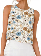 IDEALSANXUN Womens Linen Crop Tank Tops 2026 Spring Summer Sleeveless Tops