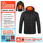 21 Areas USB Heated Jacket – Winter Smart Electric Heating Coat for Men & Women