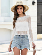 LOMON Womens Sheer Poncho Shrug Bolero Lightweight Knit Crochet Shrug Mesh Cover Up Summer 2026