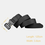 Heavy Duty Tactical Nylon Belt with Quick-Release Metal Buckle - Military Style Combat Belt for Men