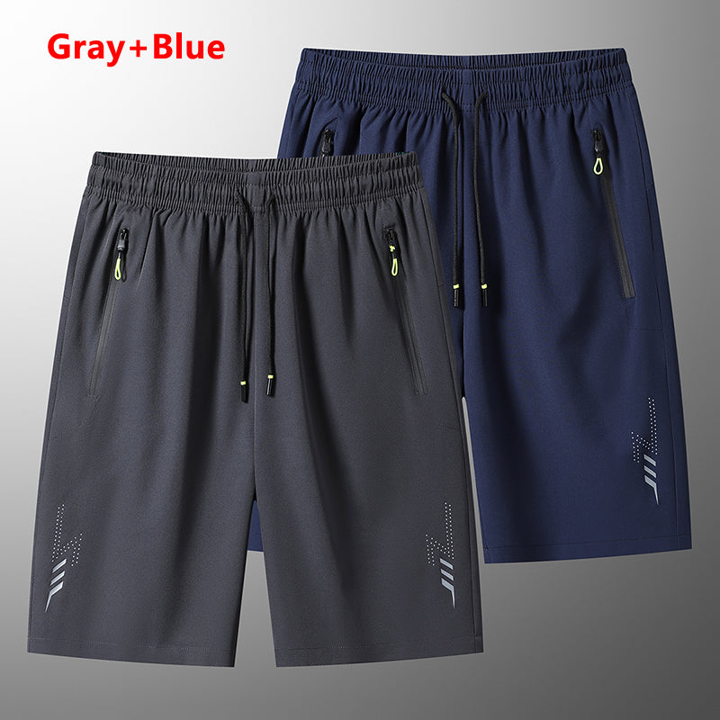 Men's Quick-Dry Athletic Performance Shorts – Lightweight Gym & Training Shorts with Zipper Pockets