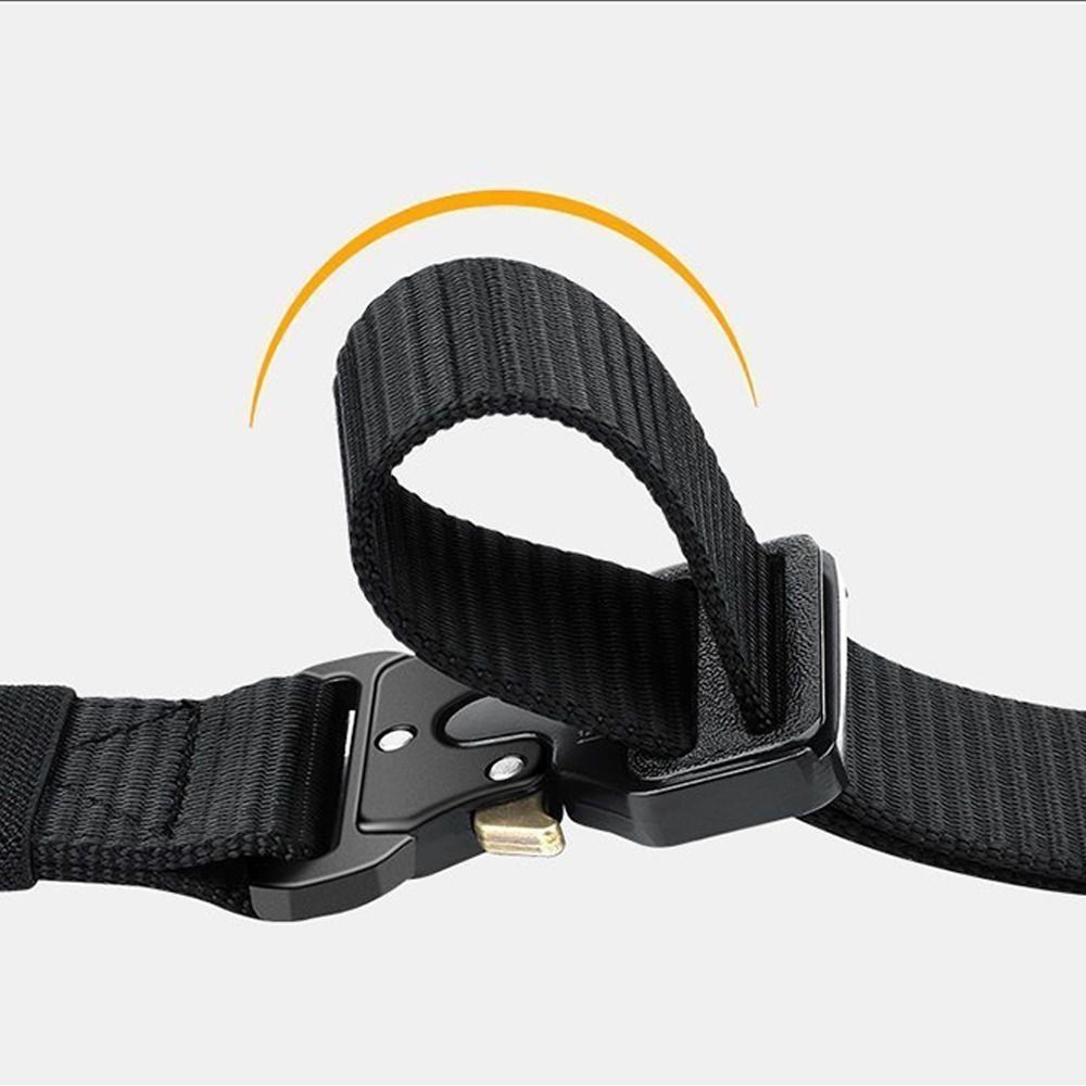 Heavy Duty Tactical Nylon Belt with Quick-Release Metal Buckle - Military Style Combat Belt for Men