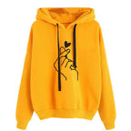 Finger Heart Korean Style Oversized Hoodie - Aesthetic K-Pop Streetwear Pullover