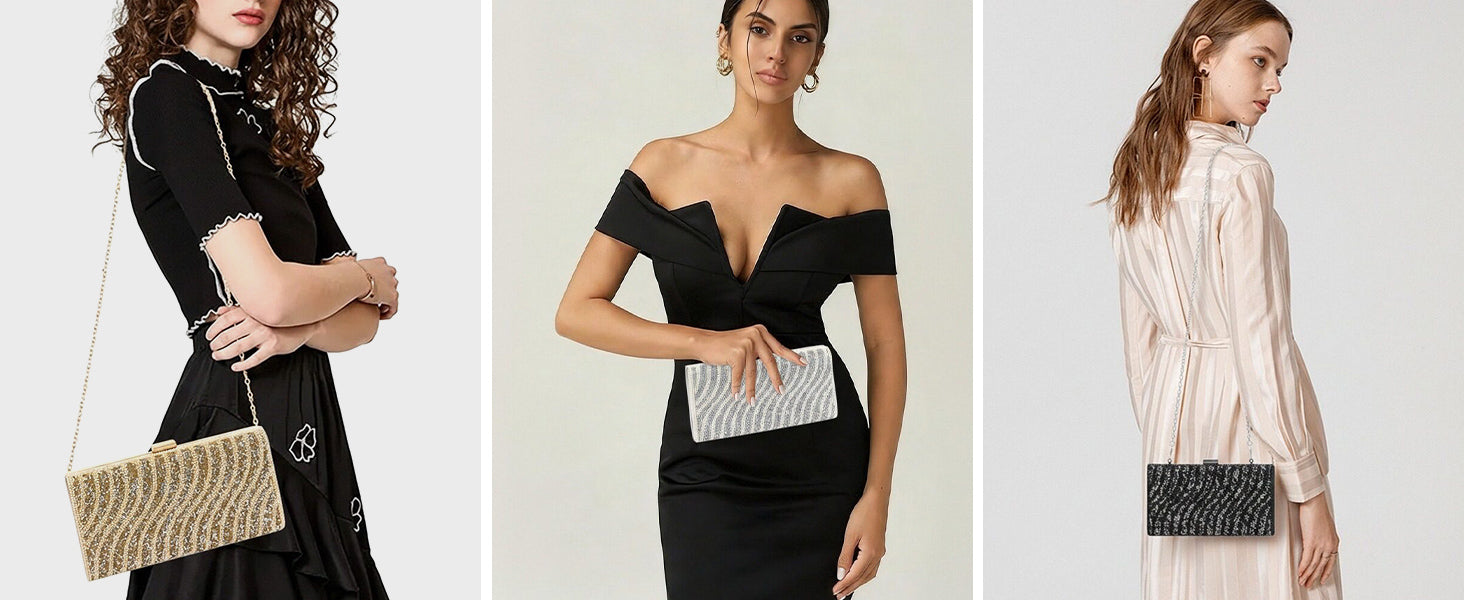 Luxury Rhinestone & Pearl Encrusted Evening Clutch - Elegant Geometric Pattern Party Purse with Detachable Chain Strap