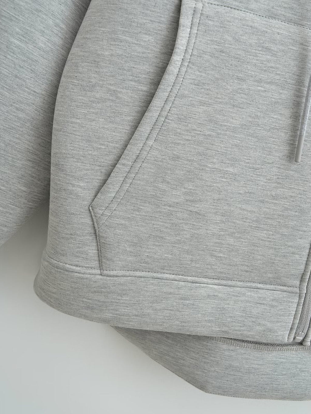 Women's Oversized Scuba Knit Zip-Up Hoodie | Premium Drop Shoulder Fleece Sweatshirt