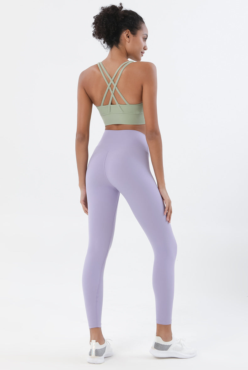 Premium High-Waist Seamless Yoga Set – Breathable Sports Bra & Leggings