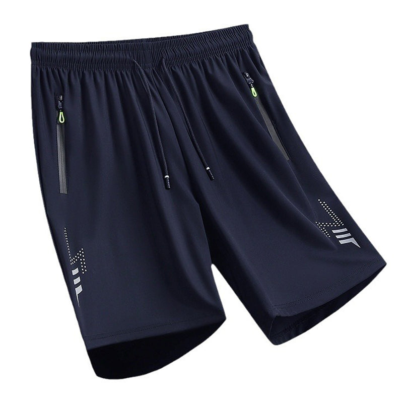 Men's Quick-Dry Athletic Performance Shorts – Lightweight Gym & Training Shorts with Zipper Pockets