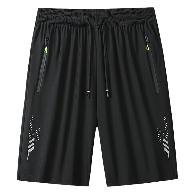 Men's Quick-Dry Athletic Performance Shorts – Lightweight Gym & Training Shorts with Zipper Pockets