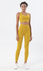 Premium High-Waist Seamless Yoga Set – Breathable Sports Bra & Leggings