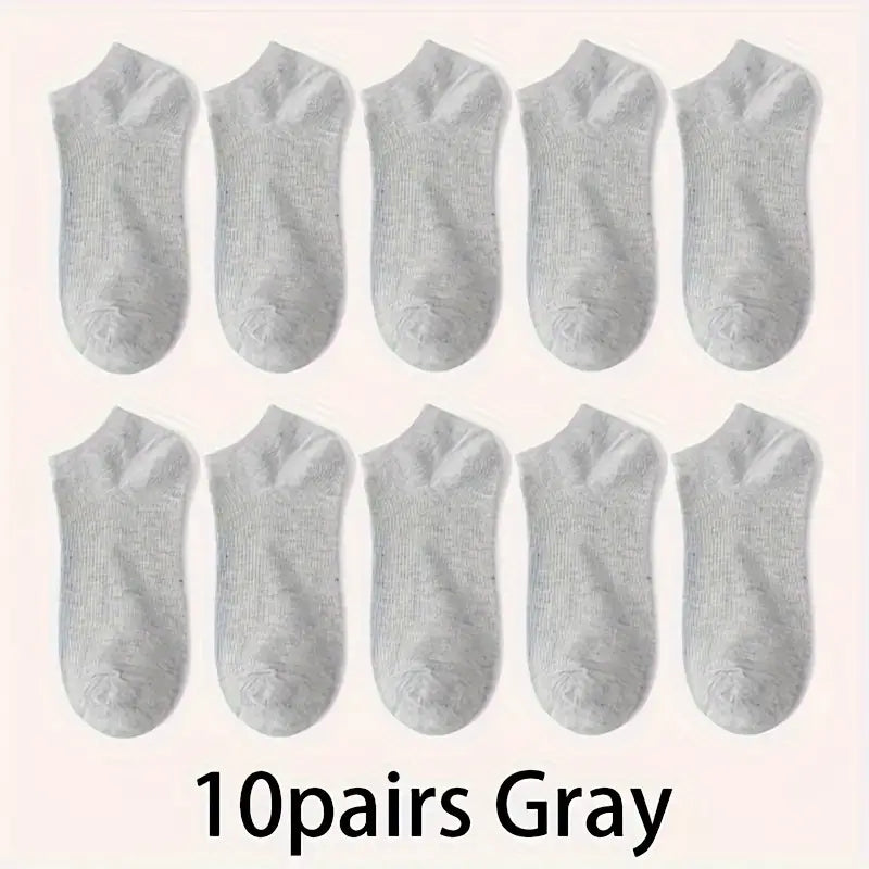 Unisex Low-Cut Ankle Socks | Breathable Cotton Blend Athletic Comfort | Multi-Color Daily Essentials