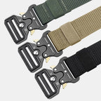 Heavy Duty Tactical Nylon Belt with Quick-Release Metal Buckle - Military Style Combat Belt for Men