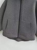 Women's Oversized Scuba Knit Zip-Up Hoodie | Premium Drop Shoulder Fleece Sweatshirt