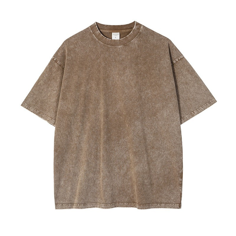 230g Heavyweight Pure Cotton Oversized T-Shirt | Vintage Acid Wash Streetwear
