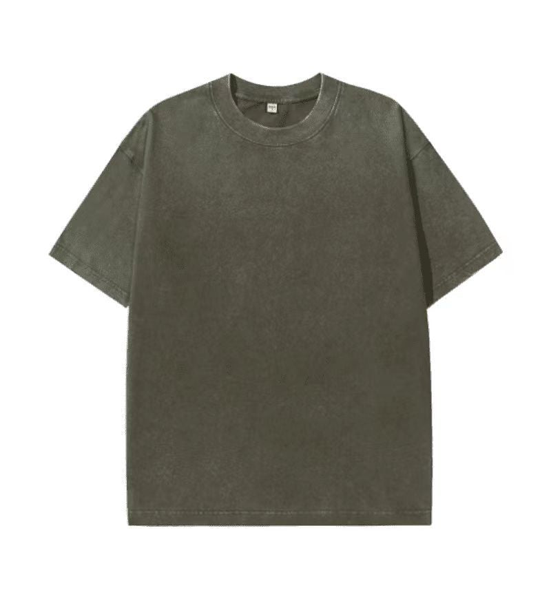 230g Heavyweight Pure Cotton Oversized T-Shirt | Vintage Acid Wash Streetwear