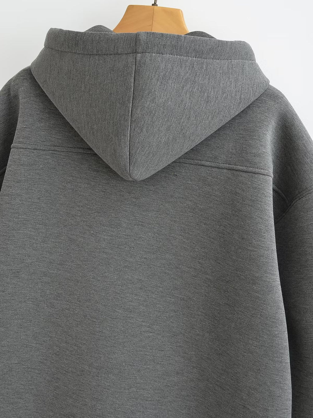 Women's Oversized Scuba Knit Zip-Up Hoodie | Premium Drop Shoulder Fleece Sweatshirt
