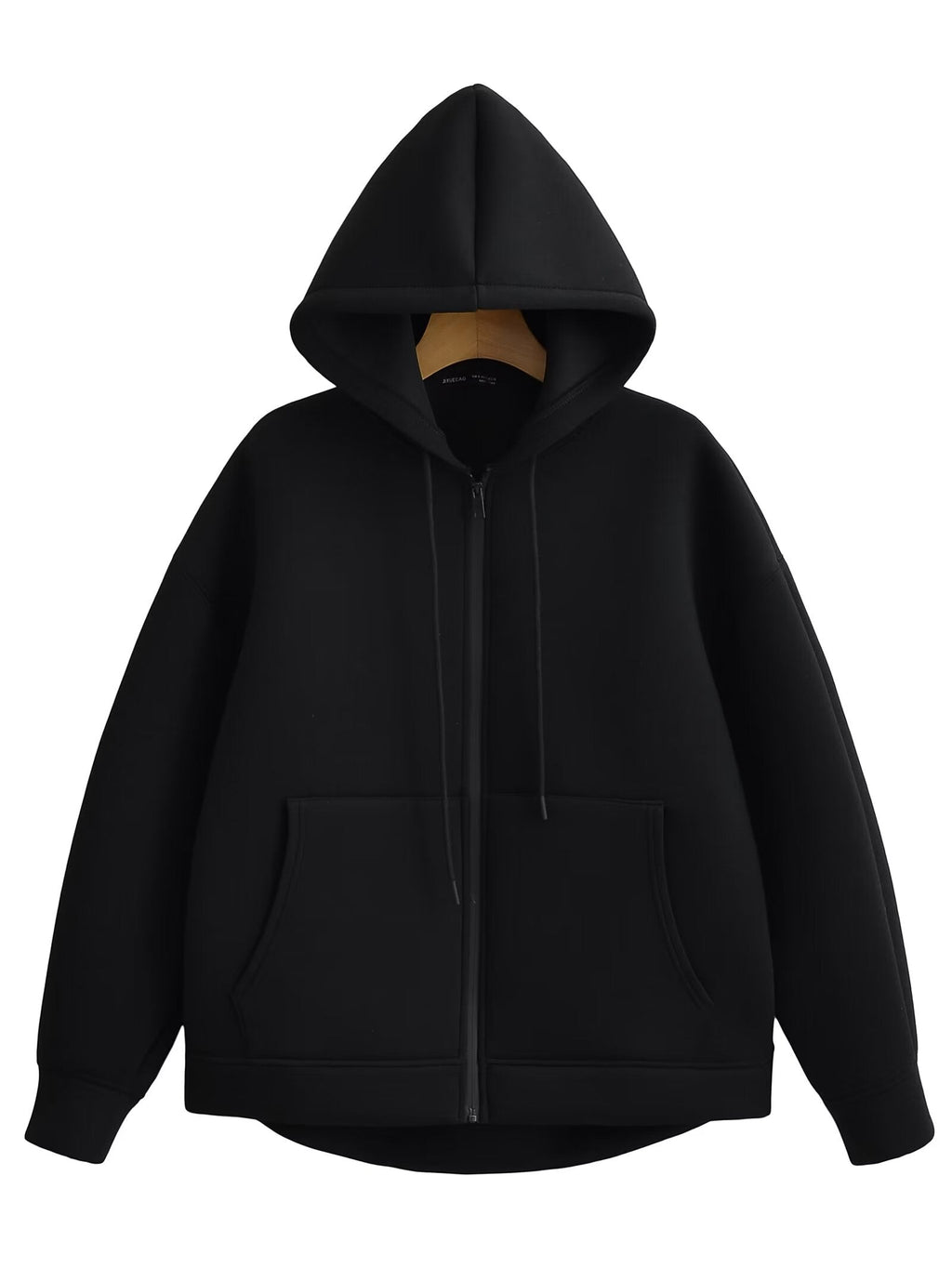 Women's Oversized Scuba Knit Zip-Up Hoodie | Premium Drop Shoulder Fleece Sweatshirt
