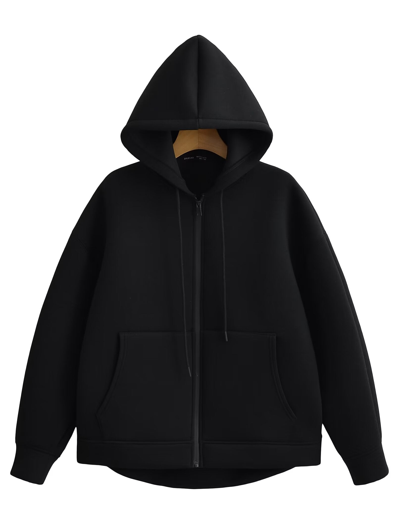 Women's Oversized Scuba Knit Zip-Up Hoodie | Premium Drop Shoulder Fleece Sweatshirt