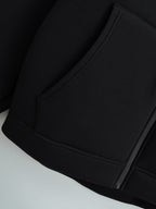 Women's Oversized Scuba Knit Zip-Up Hoodie | Premium Drop Shoulder Fleece Sweatshirt