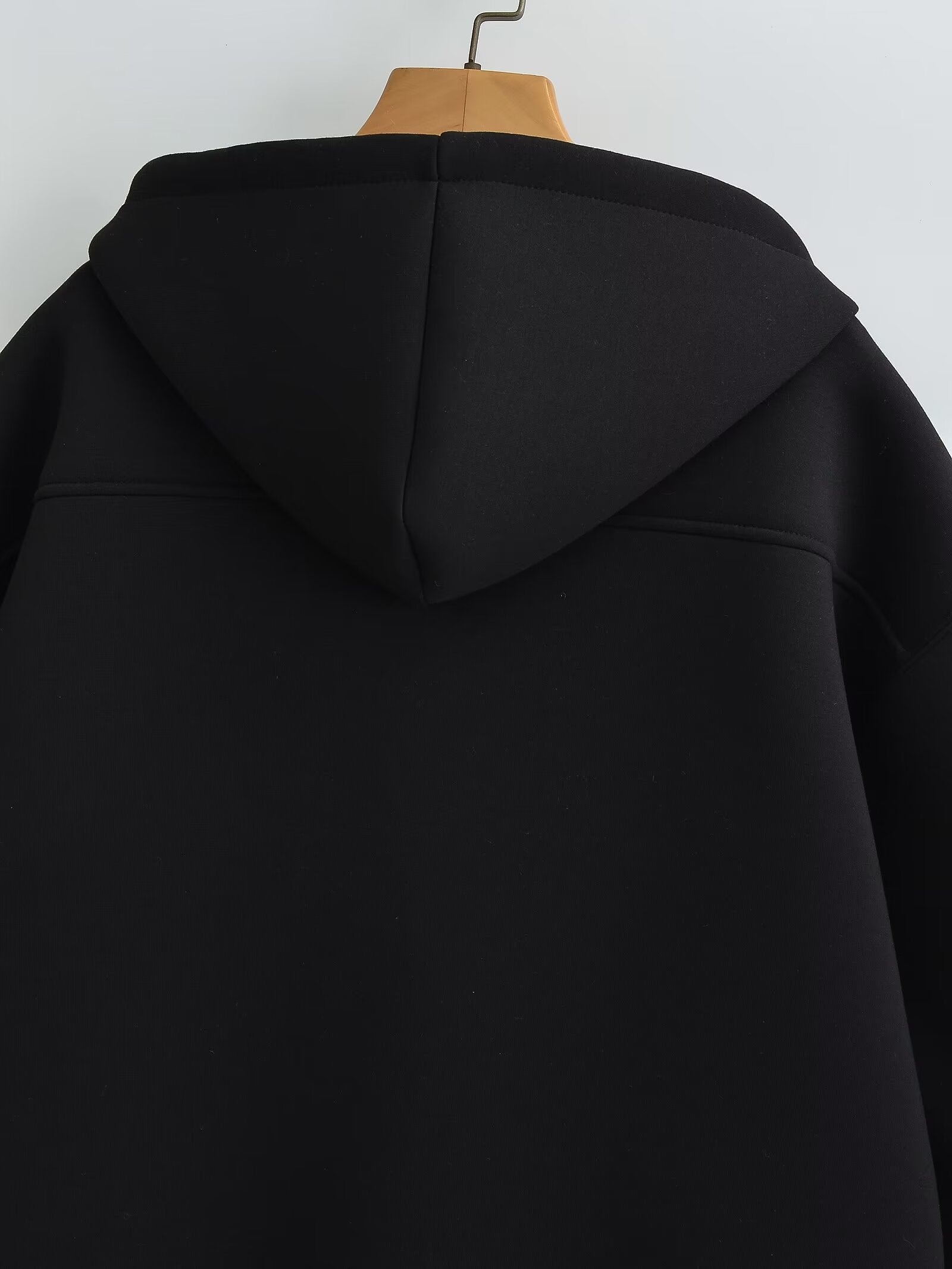 Women's Oversized Scuba Knit Zip-Up Hoodie | Premium Drop Shoulder Fleece Sweatshirt