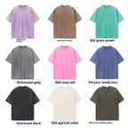 230g Heavyweight Pure Cotton Oversized T-Shirt | Vintage Acid Wash Streetwear