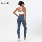 Premium High-Waist Seamless Yoga Set – Breathable Sports Bra & Leggings