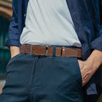 Men's Premium Double-Sided Cowhide Leather Belt | Adjustable Rotating Metal Buckle | High-Quality Business & Casual Reversible Belt