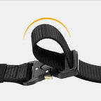 Heavy Duty Tactical Nylon Belt with Quick-Release Metal Buckle - Military Style Combat Belt for Men