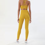 Premium High-Waist Seamless Yoga Set – Breathable Sports Bra & Leggings