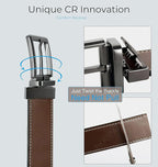 Men's Premium Double-Sided Cowhide Leather Belt | Adjustable Rotating Metal Buckle | High-Quality Business & Casual Reversible Belt