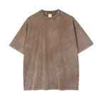230g Heavyweight Pure Cotton Oversized T-Shirt | Vintage Acid Wash Streetwear