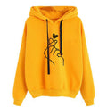 Finger Heart Korean Style Oversized Hoodie - Aesthetic K-Pop Streetwear Pullover