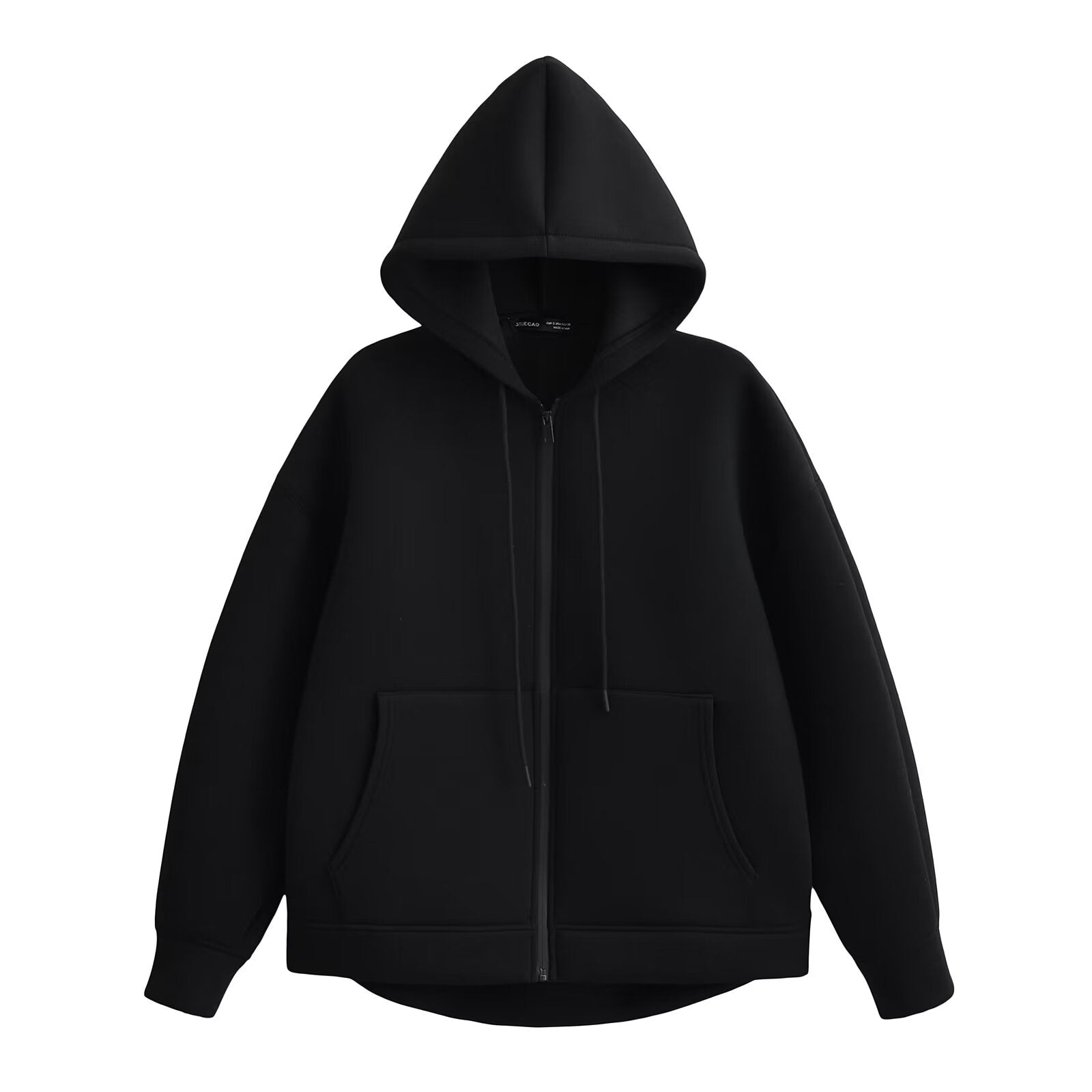 Women's Oversized Scuba Knit Zip-Up Hoodie | Premium Drop Shoulder Fleece Sweatshirt