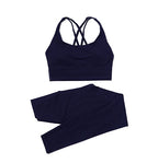 Premium High-Waist Seamless Yoga Set – Breathable Sports Bra & Leggings