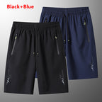 Men's Quick-Dry Athletic Performance Shorts – Lightweight Gym & Training Shorts with Zipper Pockets