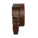 Men's Premium Double-Sided Cowhide Leather Belt | Adjustable Rotating Metal Buckle | High-Quality Business & Casual Reversible Belt