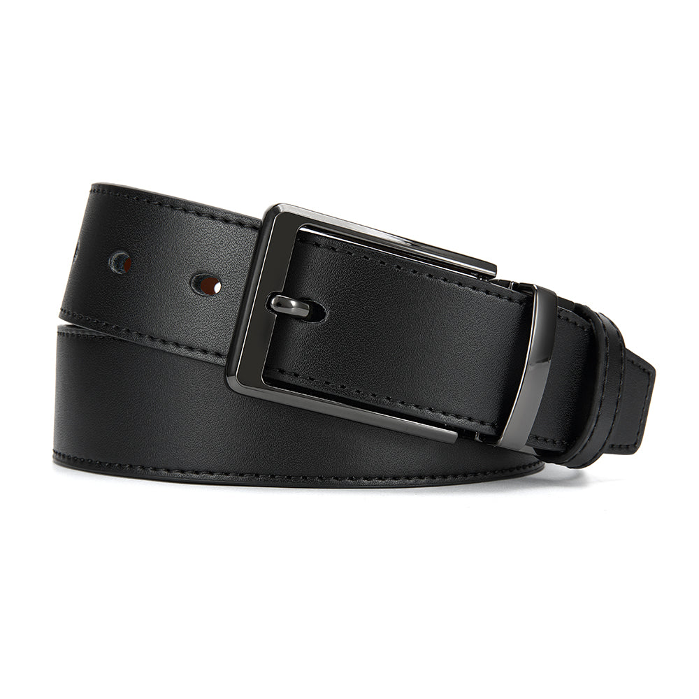 Men's Premium Double-Sided Cowhide Leather Belt | Adjustable Rotating Metal Buckle | High-Quality Business & Casual Reversible Belt