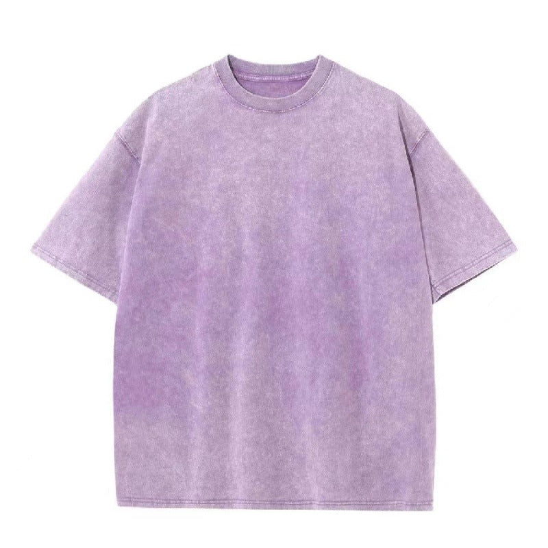 230g Heavyweight Pure Cotton Oversized T-Shirt | Vintage Acid Wash Streetwear