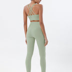 Premium High-Waist Seamless Yoga Set – Breathable Sports Bra & Leggings