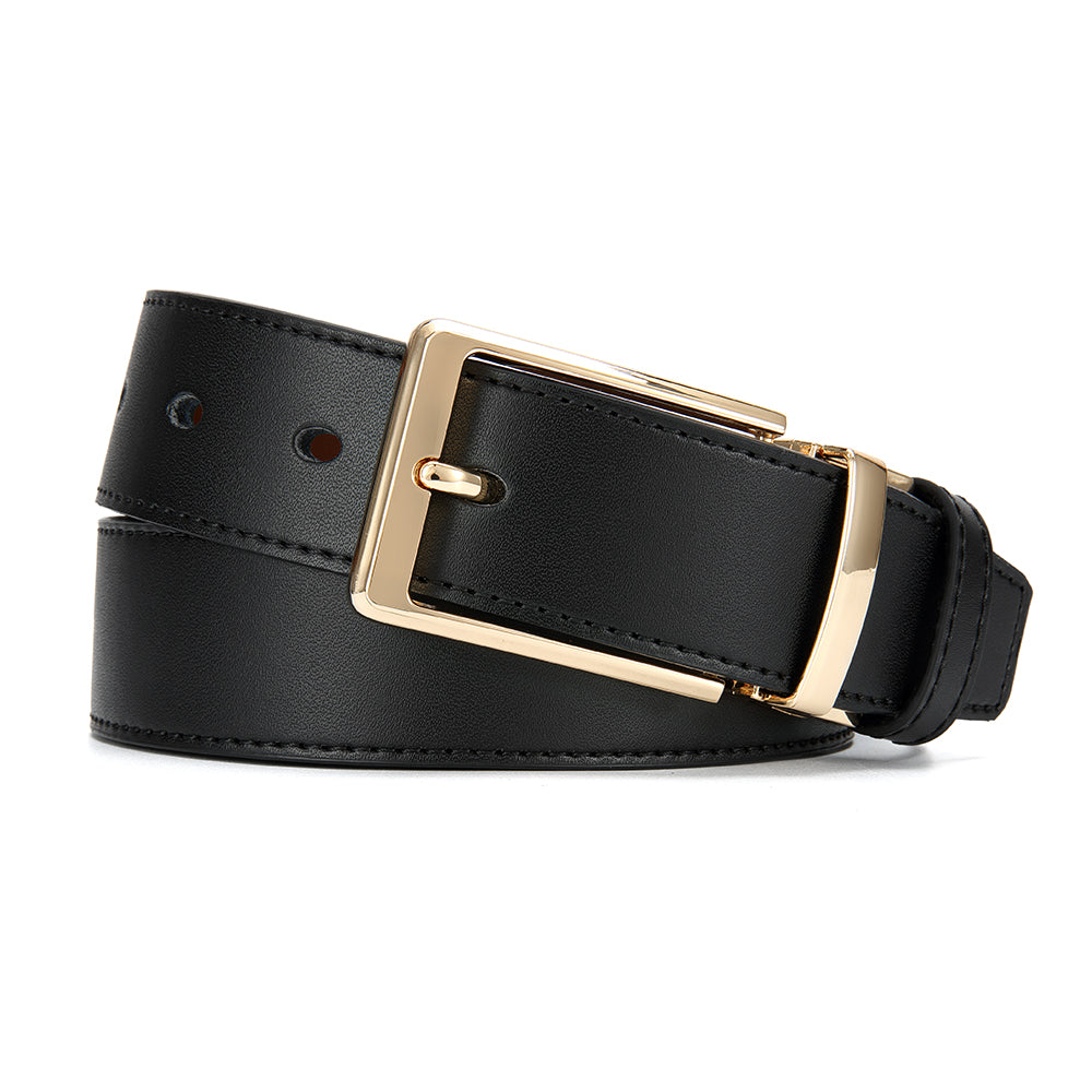 Men's Premium Double-Sided Cowhide Leather Belt | Adjustable Rotating Metal Buckle | High-Quality Business & Casual Reversible Belt