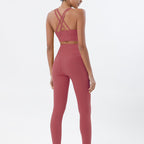 Premium High-Waist Seamless Yoga Set – Breathable Sports Bra & Leggings