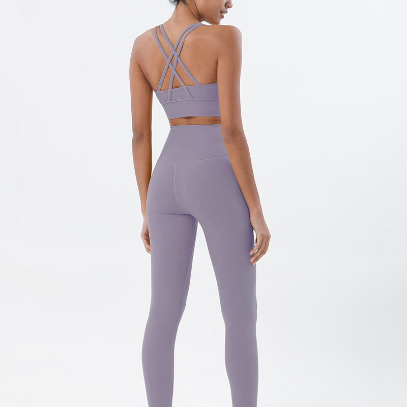 Premium High-Waist Seamless Yoga Set – Breathable Sports Bra & Leggings
