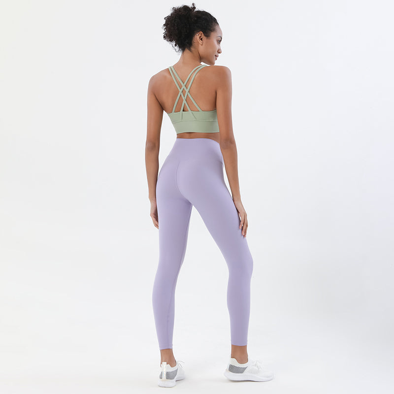 Premium High-Waist Seamless Yoga Set – Breathable Sports Bra & Leggings