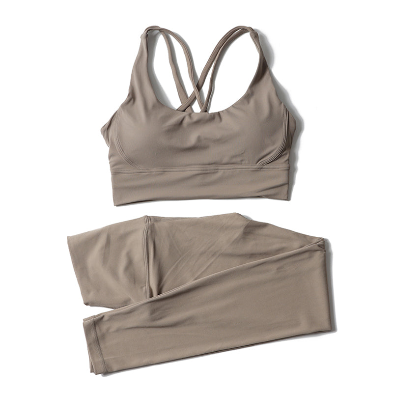 Premium High-Waist Seamless Yoga Set – Breathable Sports Bra & Leggings
