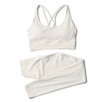 Premium High-Waist Seamless Yoga Set – Breathable Sports Bra & Leggings
