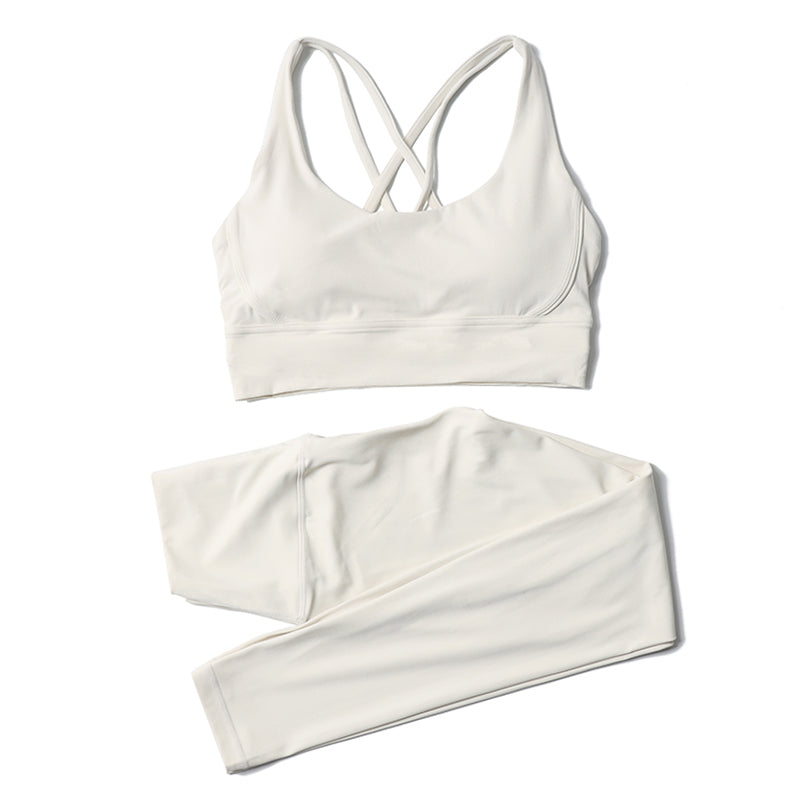 Premium High-Waist Seamless Yoga Set – Breathable Sports Bra & Leggings