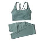 Premium High-Waist Seamless Yoga Set – Breathable Sports Bra & Leggings