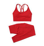 Premium High-Waist Seamless Yoga Set – Breathable Sports Bra & Leggings