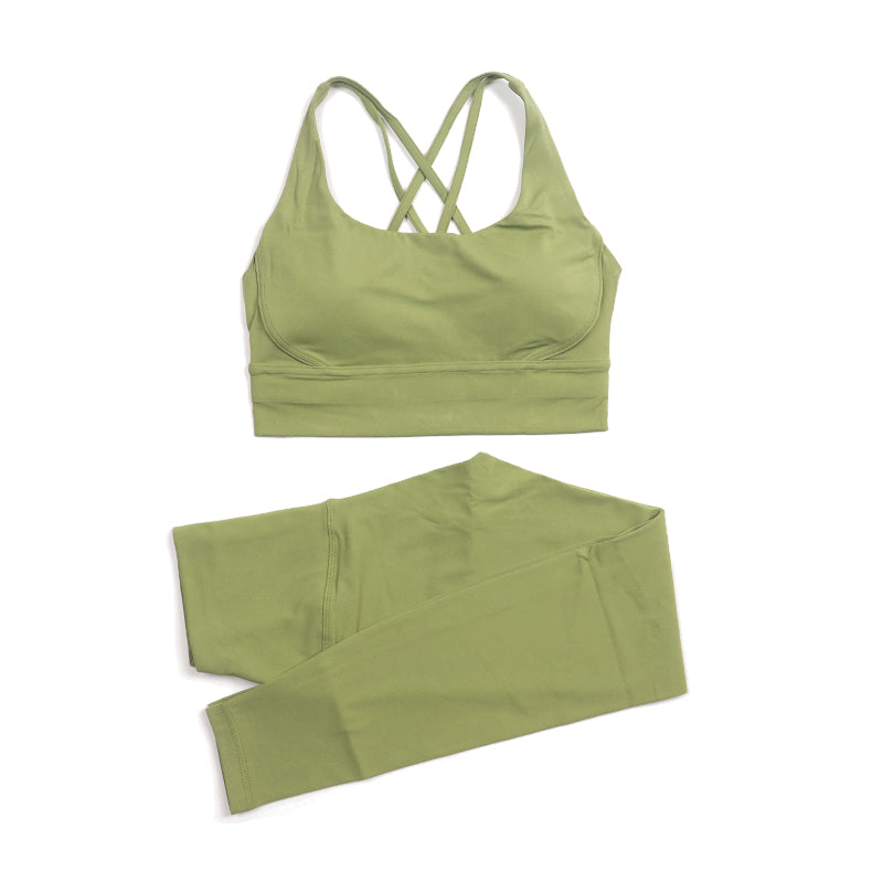 Premium High-Waist Seamless Yoga Set – Breathable Sports Bra & Leggings