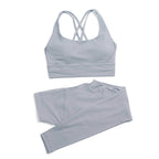 Premium High-Waist Seamless Yoga Set – Breathable Sports Bra & Leggings